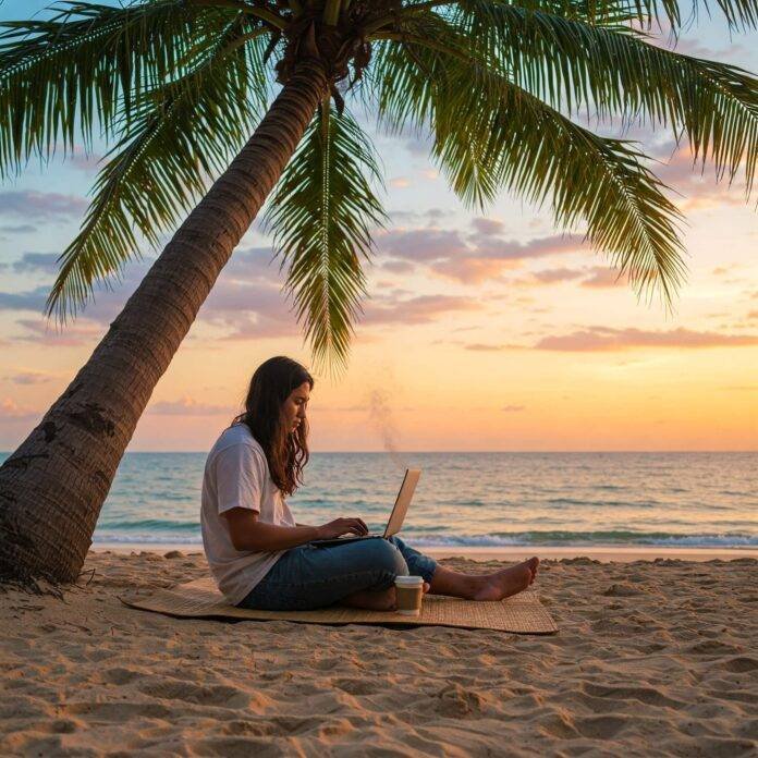 Beach Work Sunset Beach Work Sunset