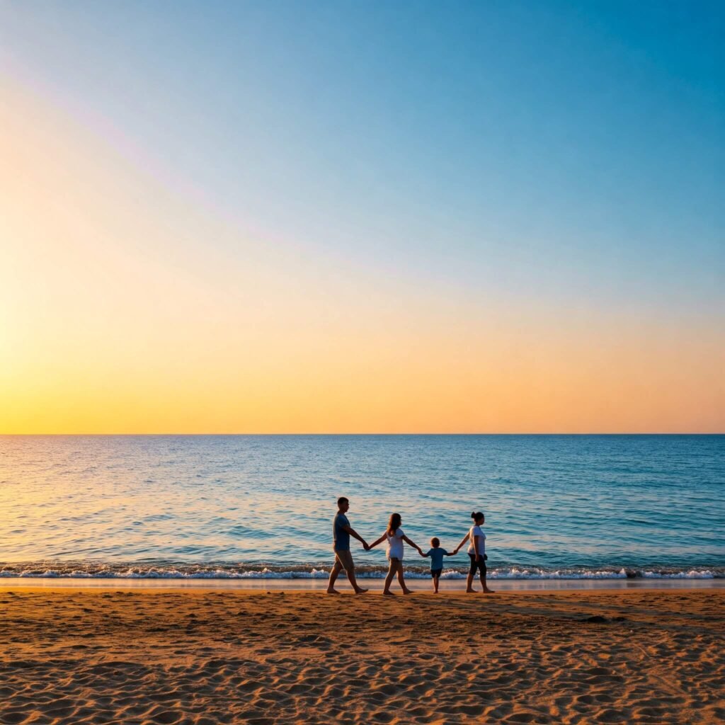 Sunset Beach Family Walk