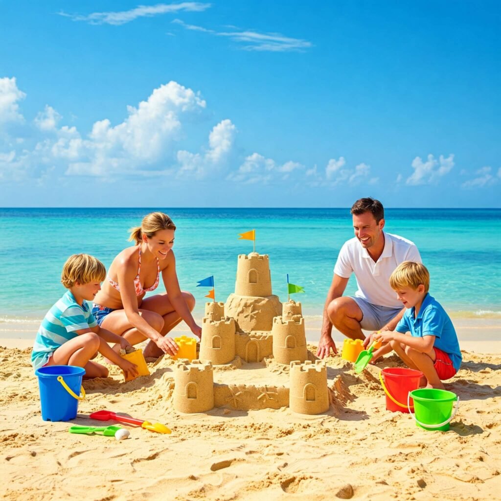 Family Sandcastle Fun