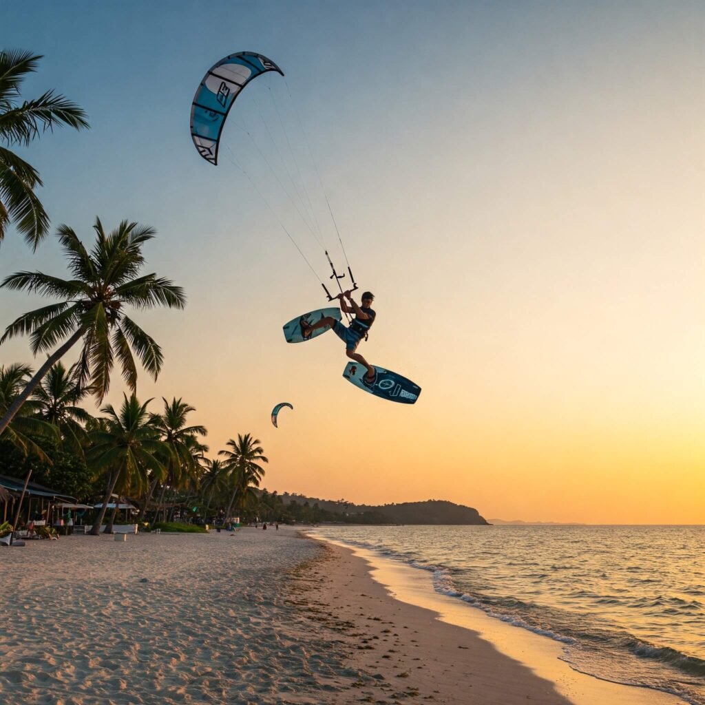 Pranburi Beach Kite Surfing Jump