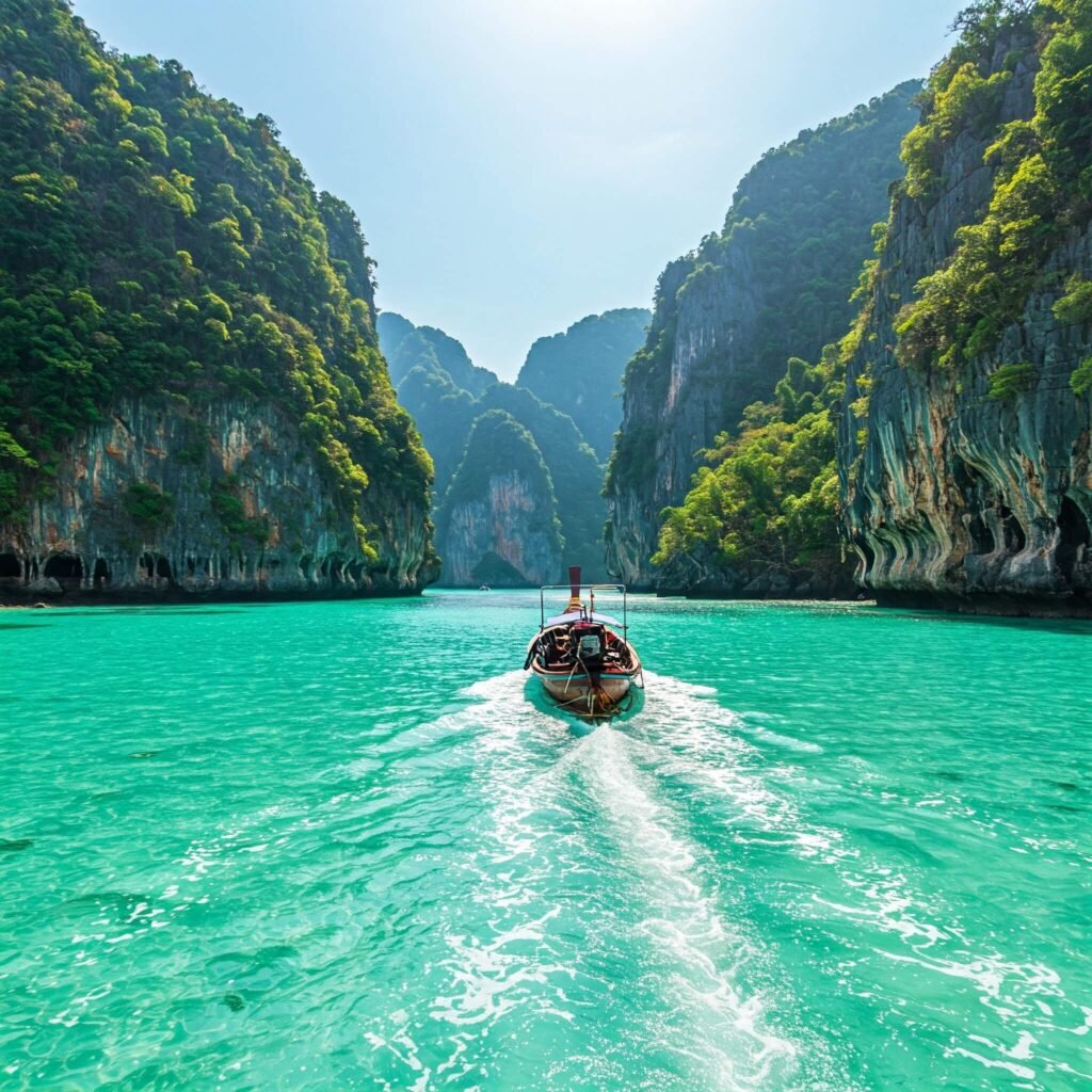 Vibrant Thai Boat Scene