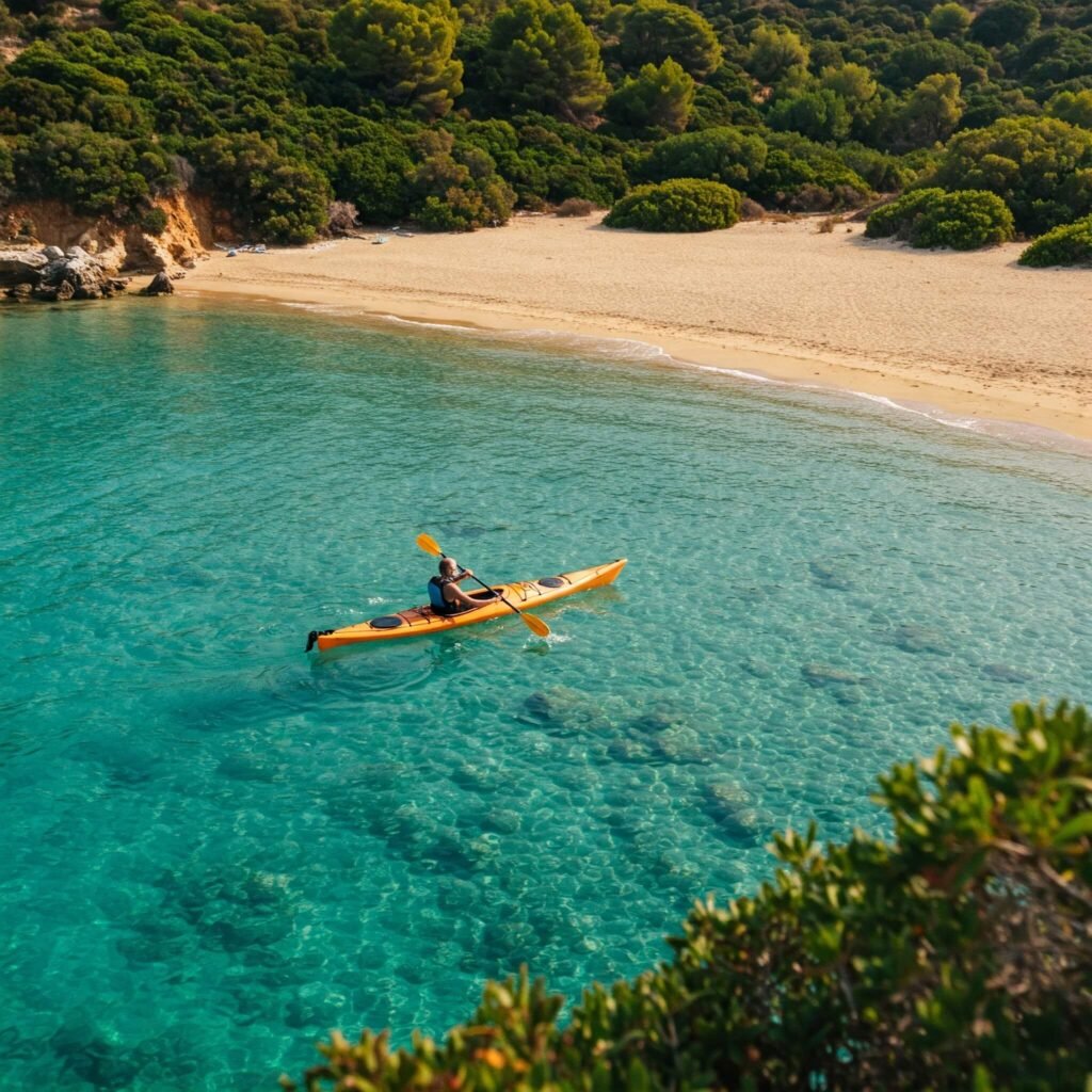 Lagoon Kayaker Earthy Tones