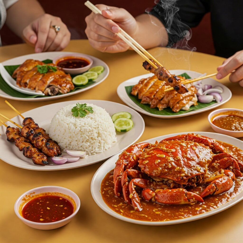 Singapore Hawker Center Food Feast