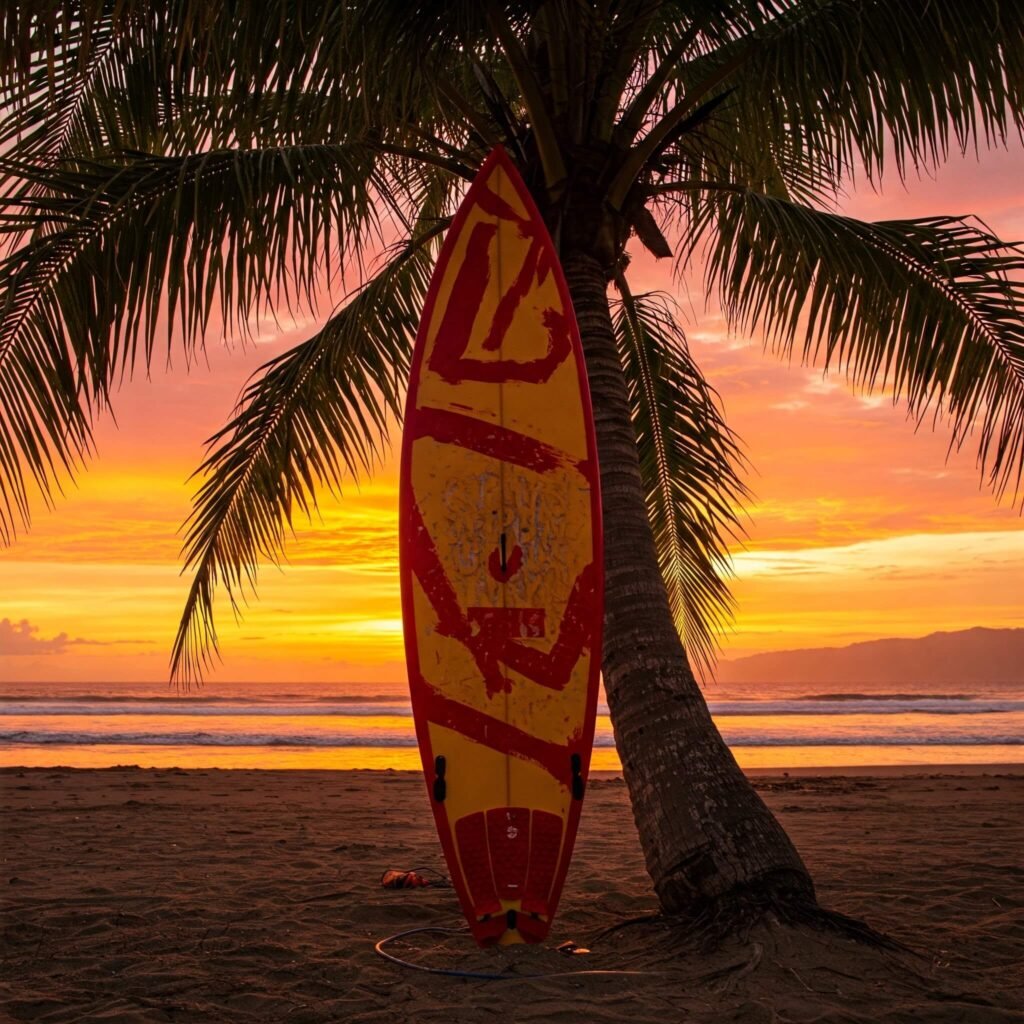 Costa Rica Sunset Surfboard