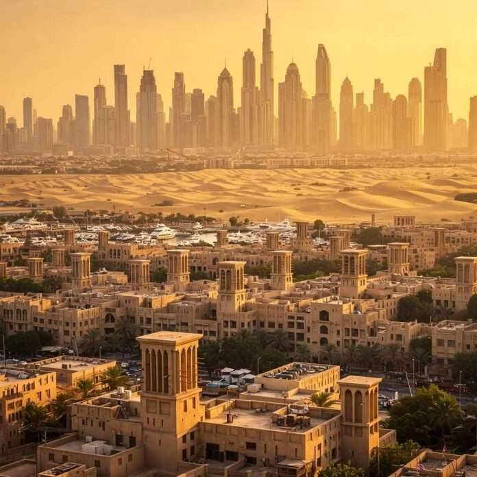 Dubai: Old Meets New - Cinematic Panorama Dubai: Old Meets New - Cinematic Panorama