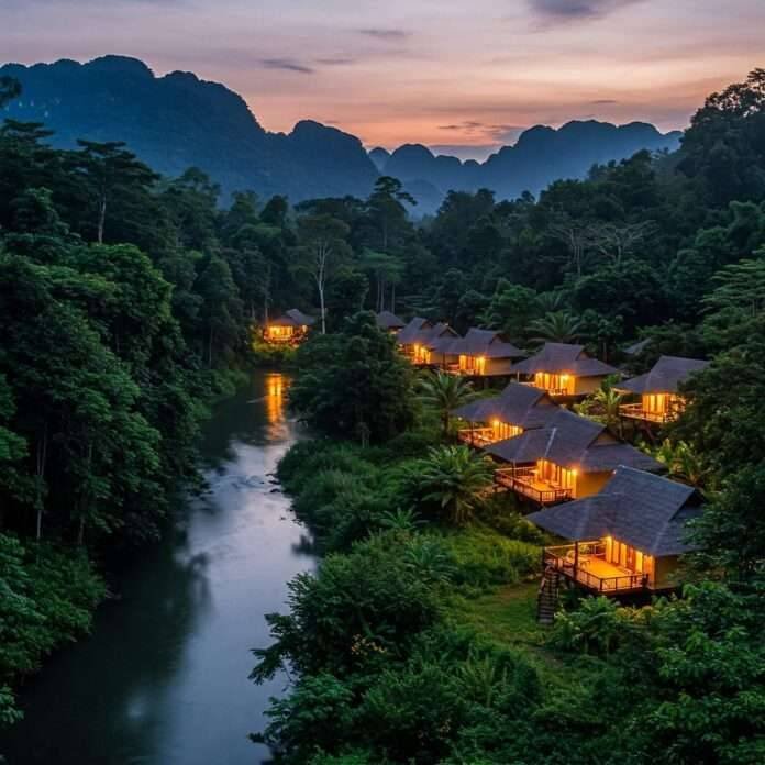 Jungle Eco-Lodge at Twilight