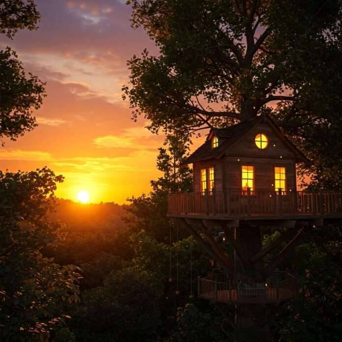 Dreamy Sunset Treehouse Escape
