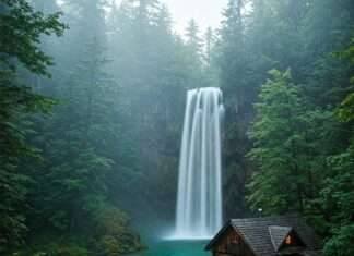 Waterfall Stays: Best Places to Wake Up to the Sound of Water Misty Waterfall Cabin Getaway