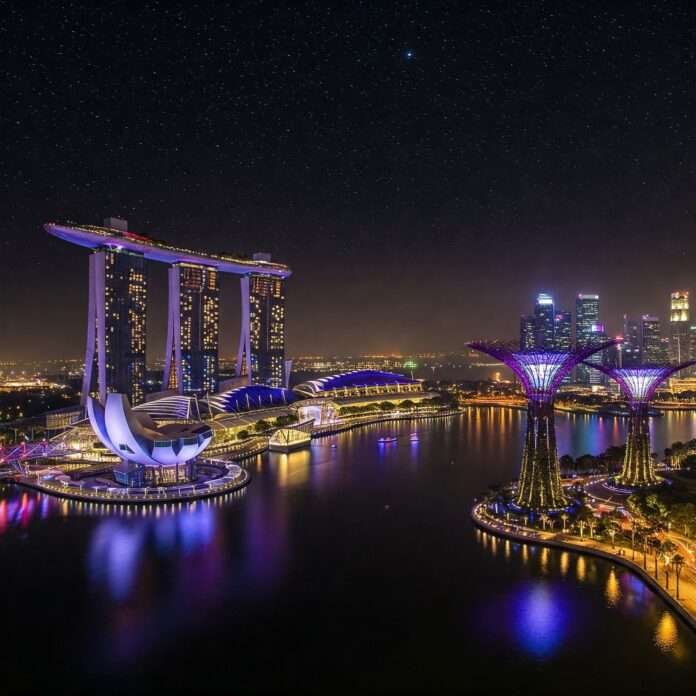 Marina Bay Sands at Night: Singapore Skyline