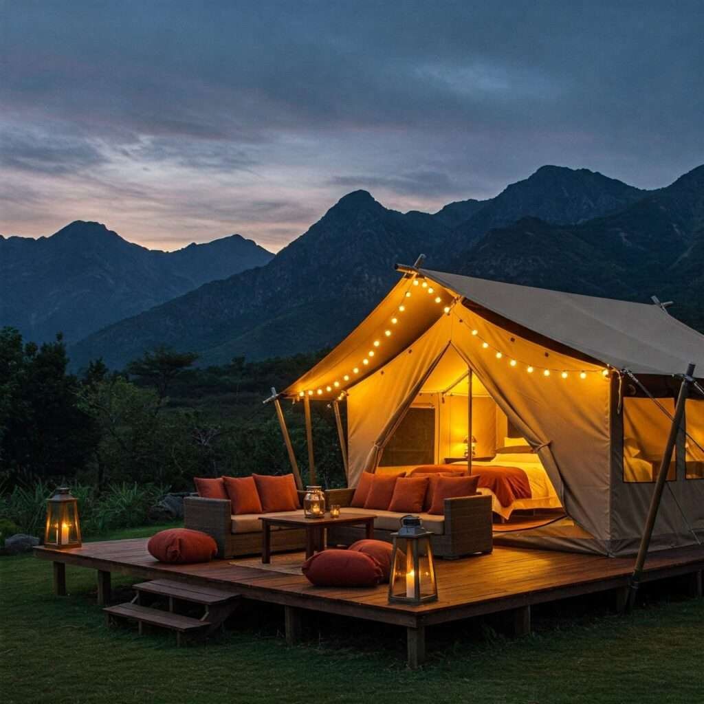 Safari Tent Glamping: Sunset Mountain Retreat