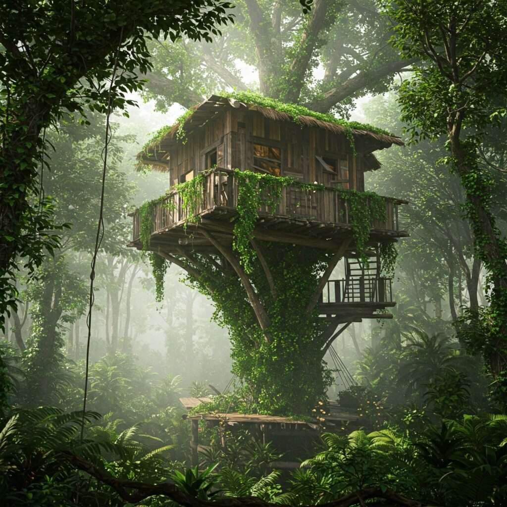 Lush Jungle Treehouse: A Tranquil Escape