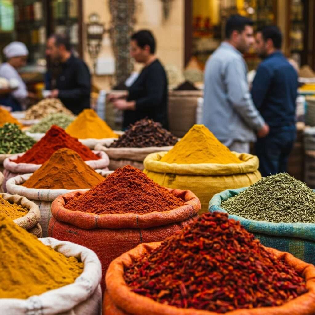 Colorful Dubai Spices: Local Market Scene
