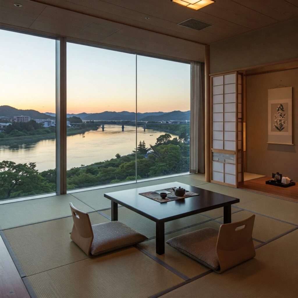 Sleek Japanese Suite with River View