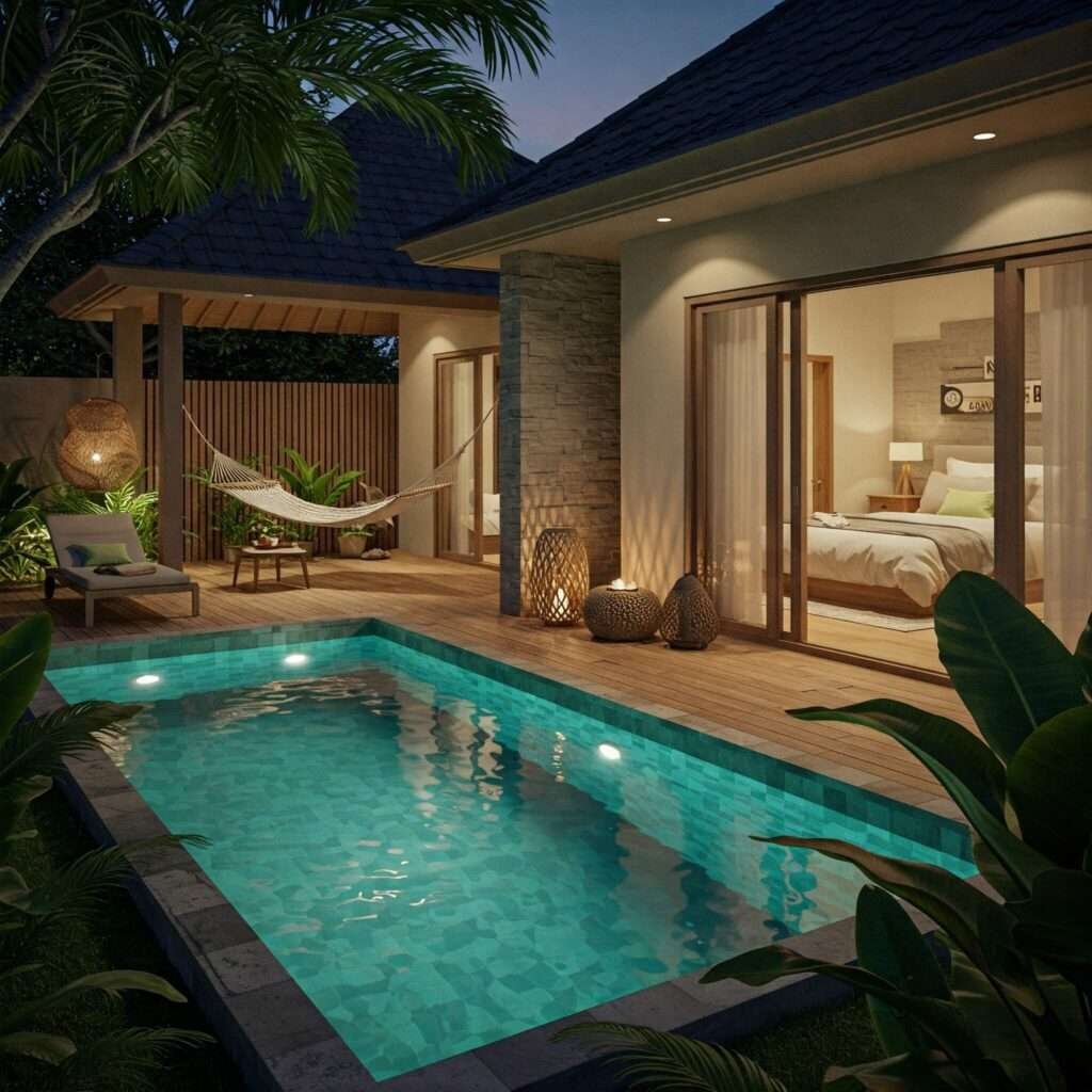 Balinese Villa: Infinity Pool & Tropical View