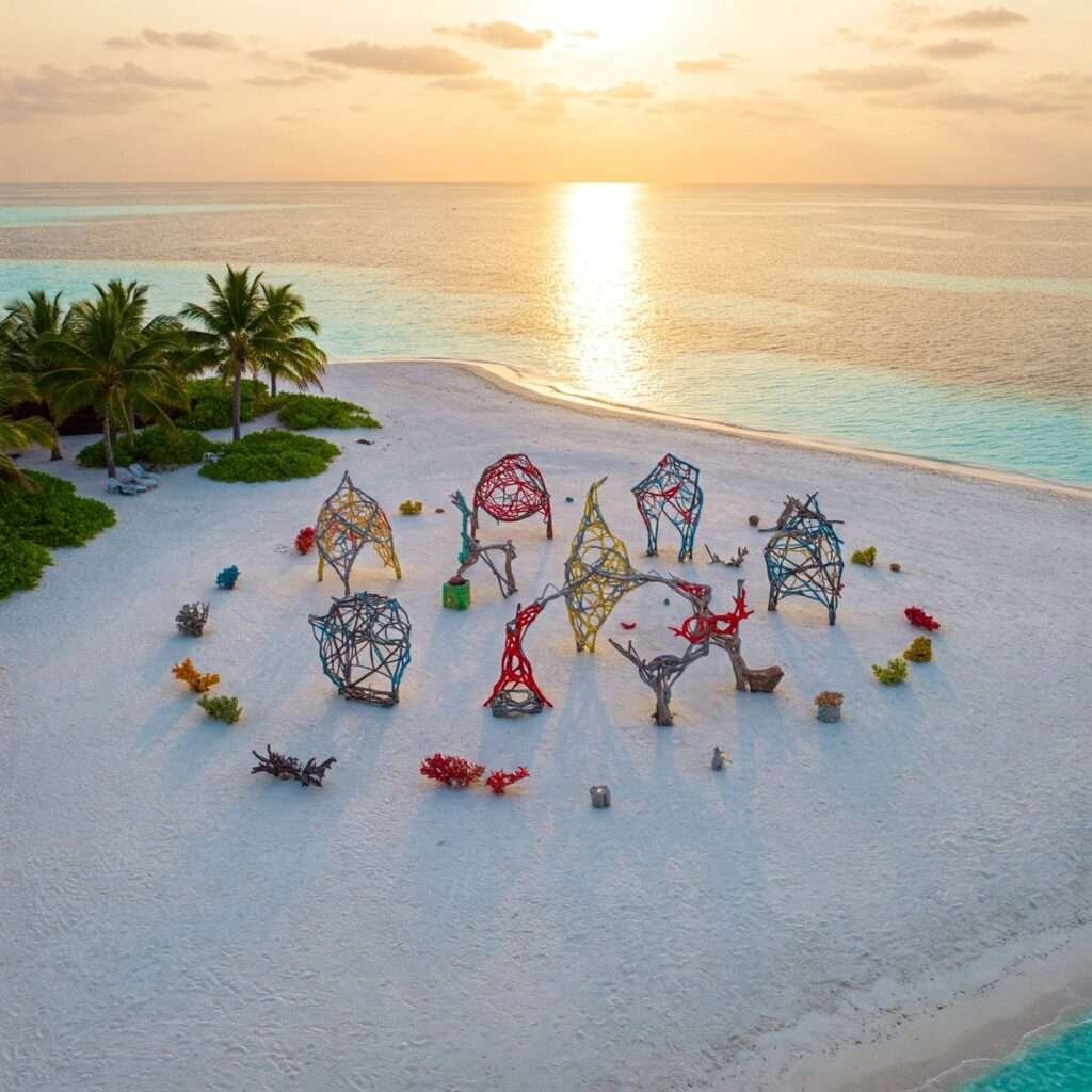 Maldives Beach Art