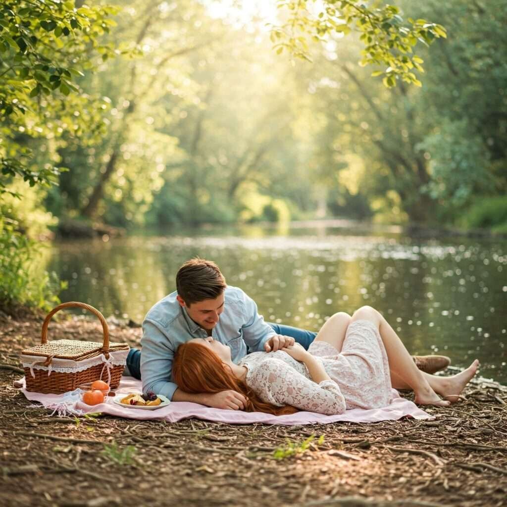 Riverside Picnic Romance