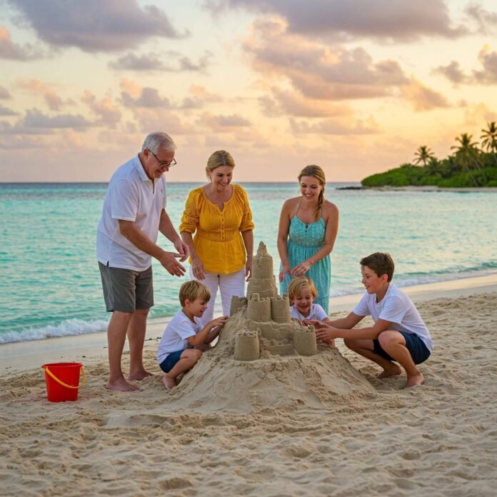 Family Sandcastle Fun Family Sandcastle Fun