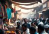 Secrets to Experiencing Dubai Like a Local (Not Just a Tourist) Crowded Dubai souk bargaining, locals in foreground.