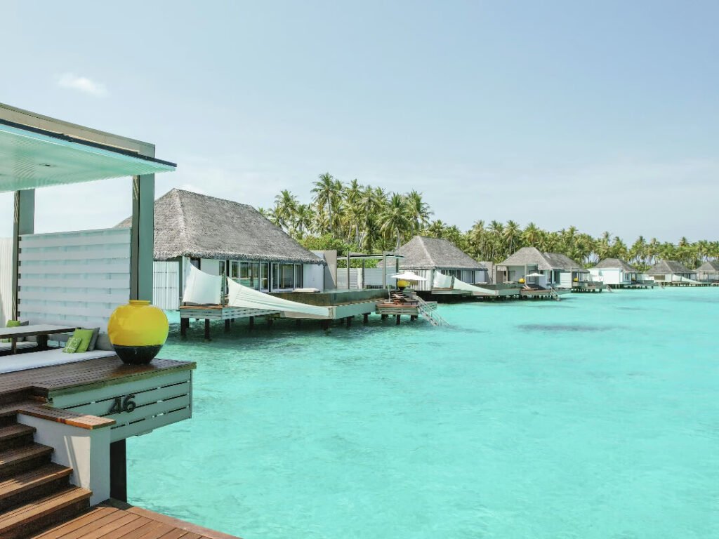 Snapped from bed in my Cheval Blanc villa—roof open, stars popping, best night ever at this luxury beach resort Maldives.
