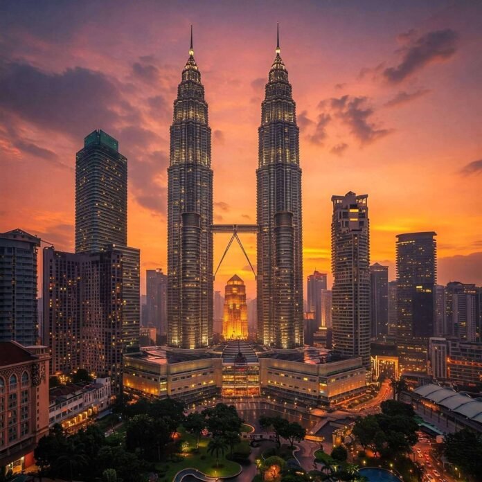 Petronas Towers Sunset: KL Modern Heritage