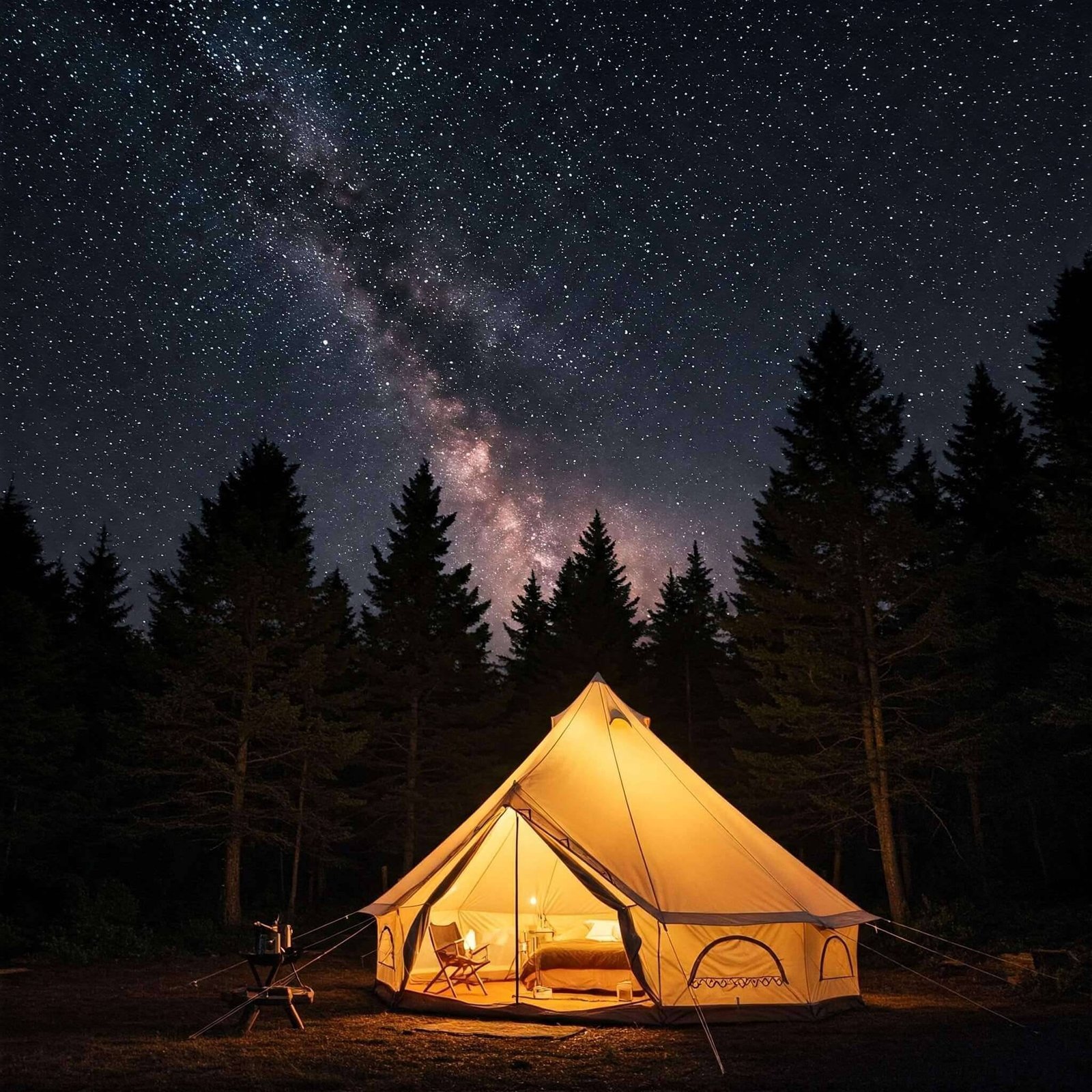 Luxury Glamping Tent Under Stars Luxury Glamping Tent Under Stars