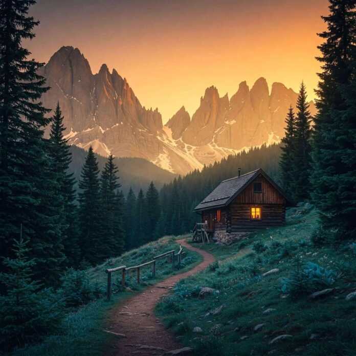 Mountain Cabin Sunrise Retreat