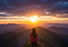 Fresh Air, Majestic Views: Why a Mountain Stay Should Be on Your Bucket List Hiker Sunset Mountain Peak Adventure