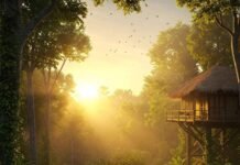 Stay in the Heart of Nature: Top Jungle Retreats Around the World Jungle Sunrise Retreat: Lodge in Rainforest