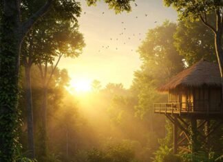 Stay in the Heart of Nature: Top Jungle Retreats Around the World Jungle Sunrise Retreat: Lodge in Rainforest