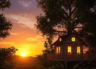 Live Among the Trees: Best Treehouse Stays for a Fairytale Vacation Dreamy Sunset Treehouse Escape