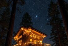 Sleep Above the Forest Floor: Unique Treehouse Stays You’ll Love Breathtaking Illuminated Treehouse Under Starry Sky