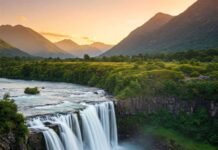 Waterfall Retreats: Top 8 Destinations for Nature’s Most Spectacular Views Majestic Waterfall Sunrise