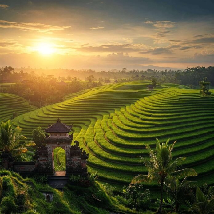 Bali Rice Terraces Sunrise Bali Rice Terraces Sunrise