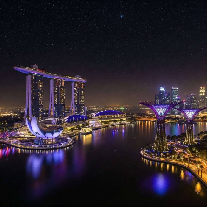 Marina Bay Sands at Night: Singapore Skyline