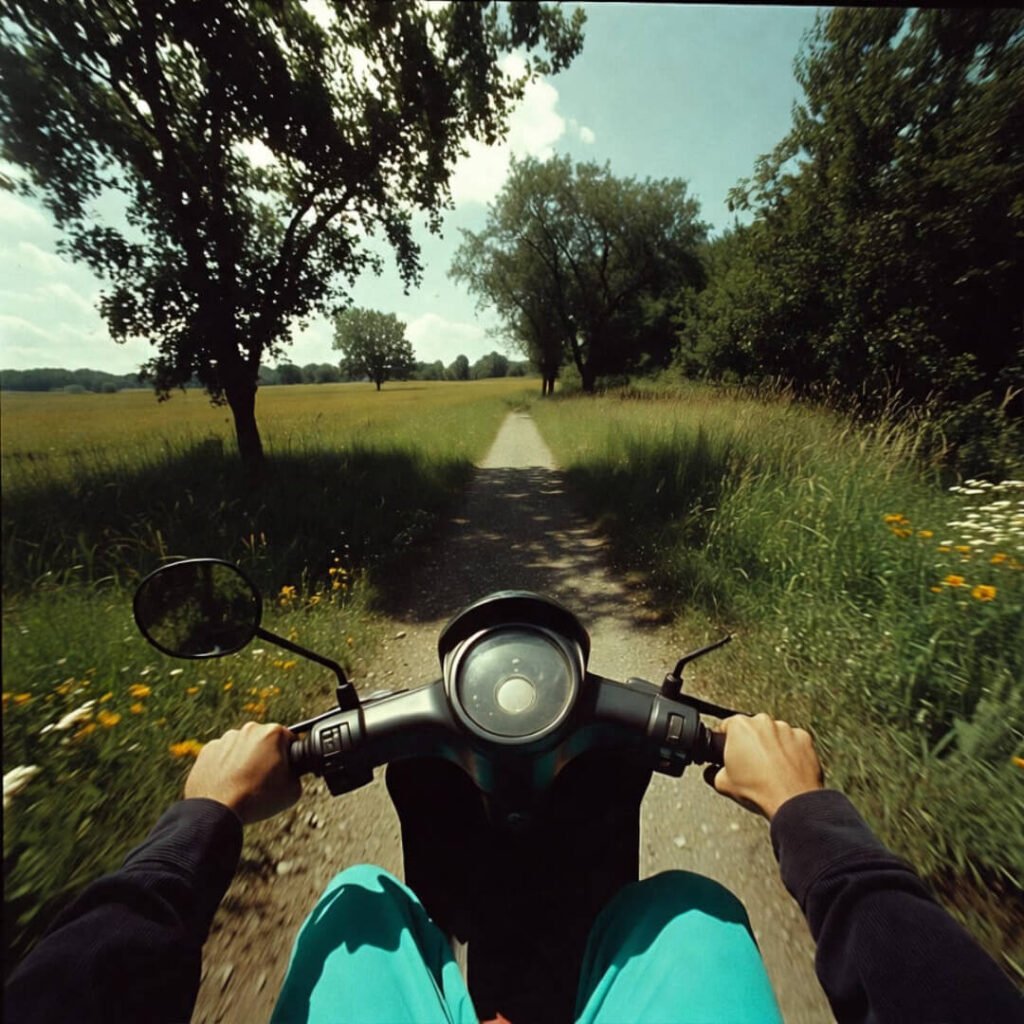 Hand holding nasi campur plate at warung.